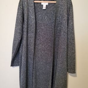 Susan Graver silver cardigan